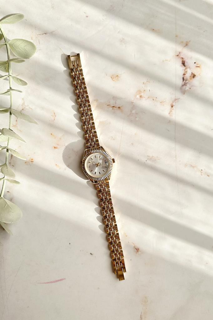 Aetos Gold Kordon Gri Kadran Kadın Kol Saati