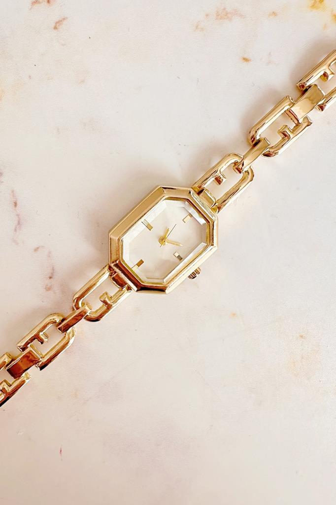 Chrona Köşeli Kasa Gold Kadın Kol Saati