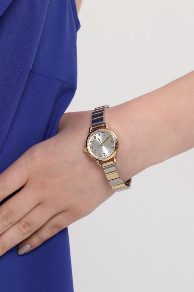 Demeter Silver Dial Gold-Silver Strap Women's Wristwatch