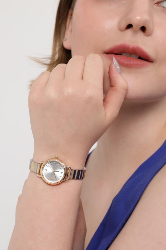 Demeter Silver Dial Gold-Silver Strap Women's Wristwatch