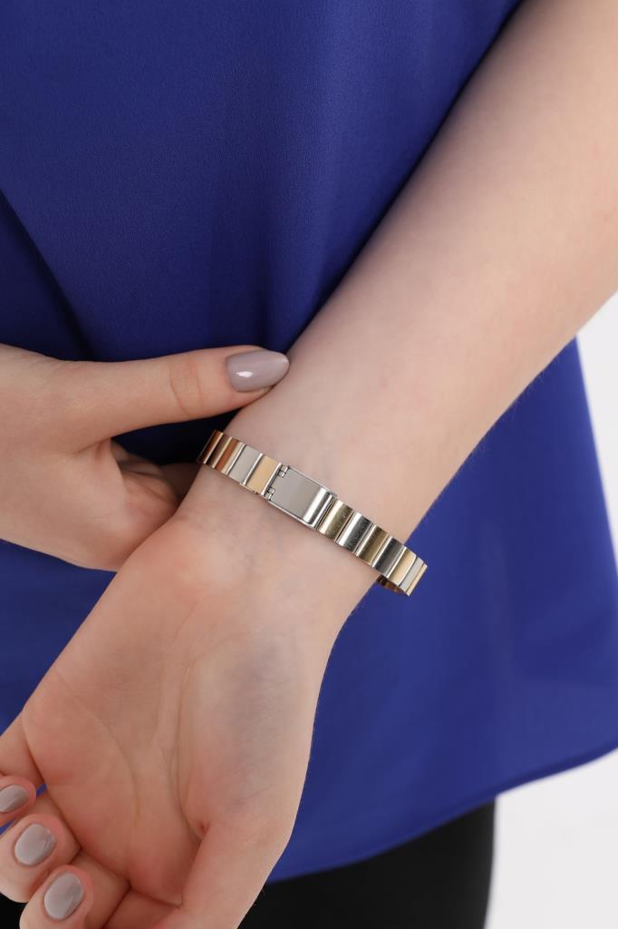 Demeter Silver Dial Gold-Silver Strap Women's Wristwatch