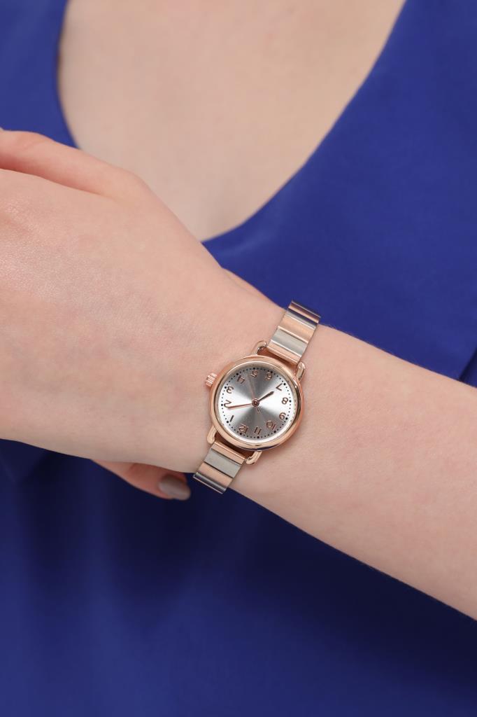 Demeter Silver Dial Rose-Silver Strap Women's Wristwatch