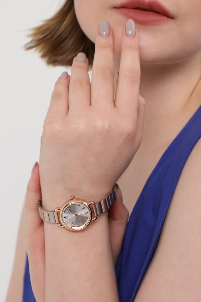Demeter Silver Dial Rose-Silver Strap Women's Wristwatch