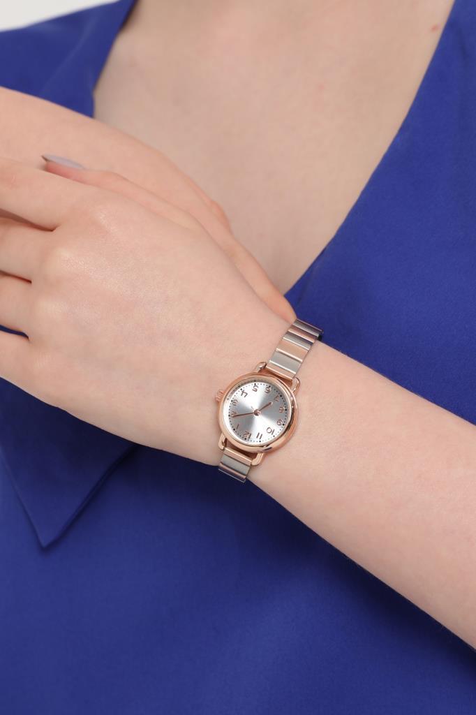 Demeter Silver Dial Rose-Silver Strap Women's Wristwatch