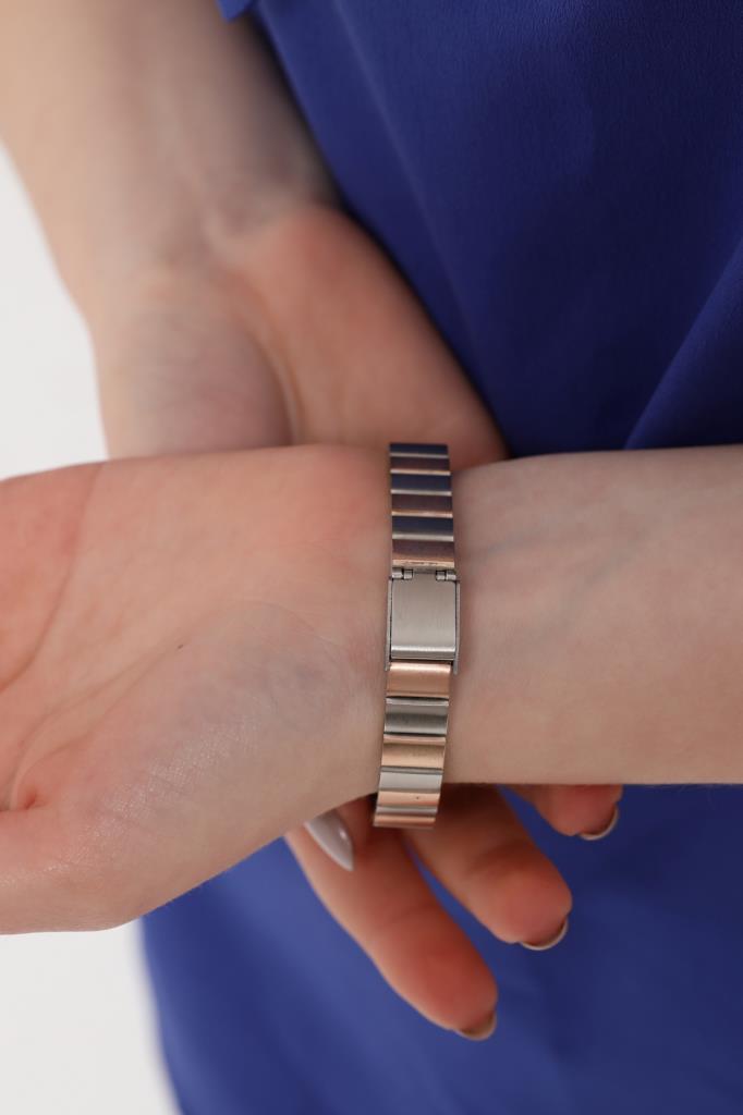 Demeter Silver Dial Rose-Silver Strap Women's Wristwatch