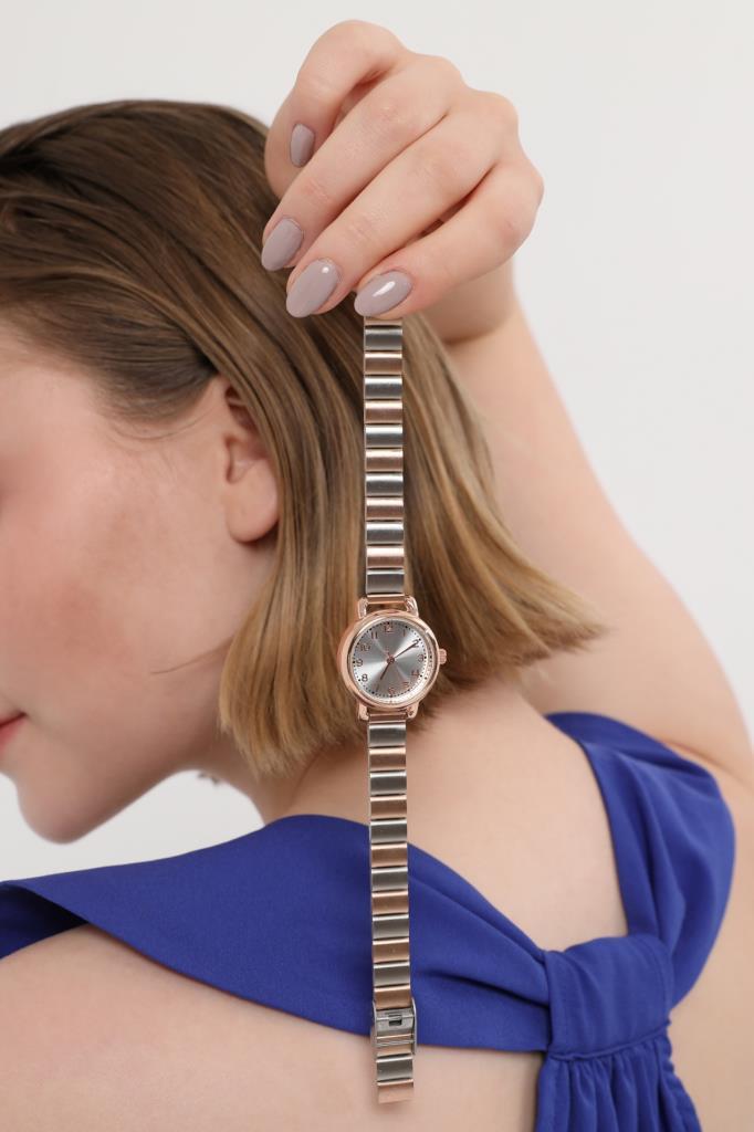 Demeter Silver Dial Rose-Silver Strap Women's Wristwatch