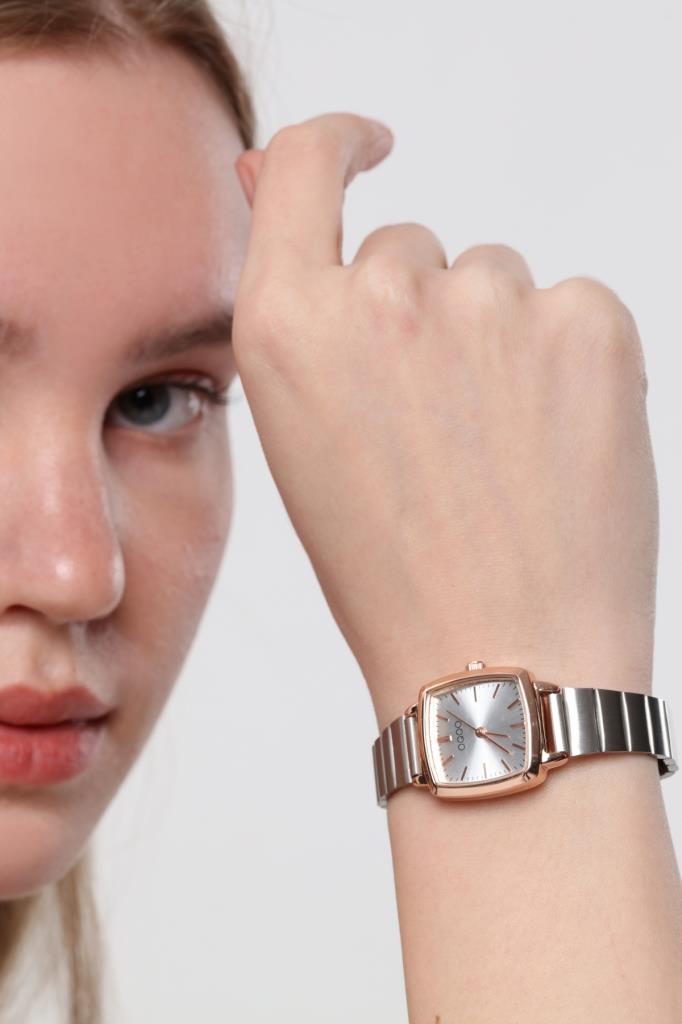 Fiona Rose Case Silver Strap Women's Wristwatch