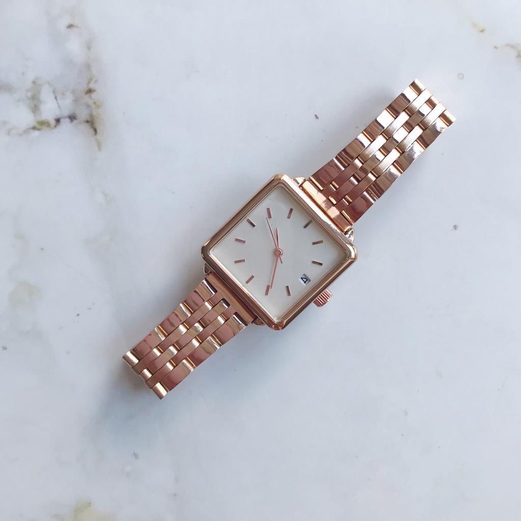 Fully Rose Gold Square Women's Wristwatch