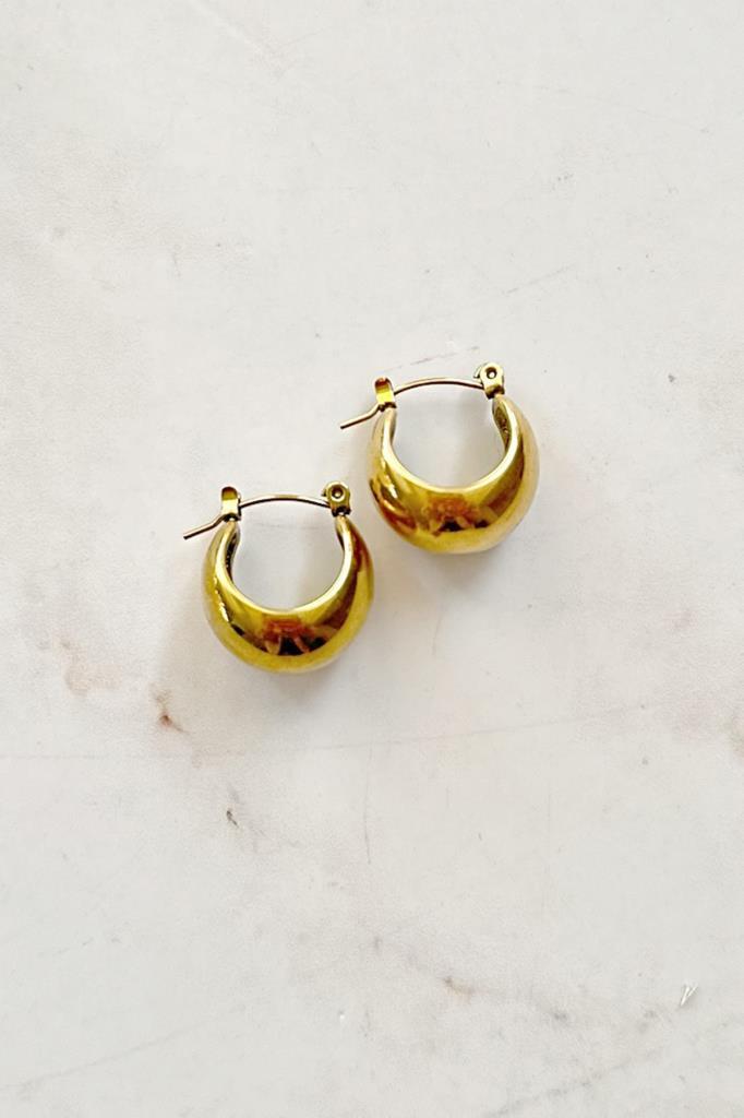 Gold Çelik Halka Küpe
