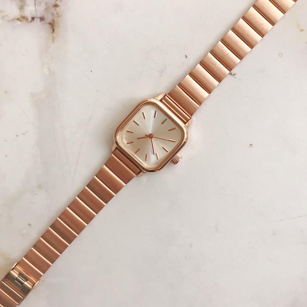 Hemera Silver Dial Rose Metal Women's Wristwatch