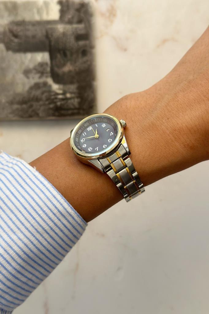 Isernio Gold Silver Women's Wristwatch