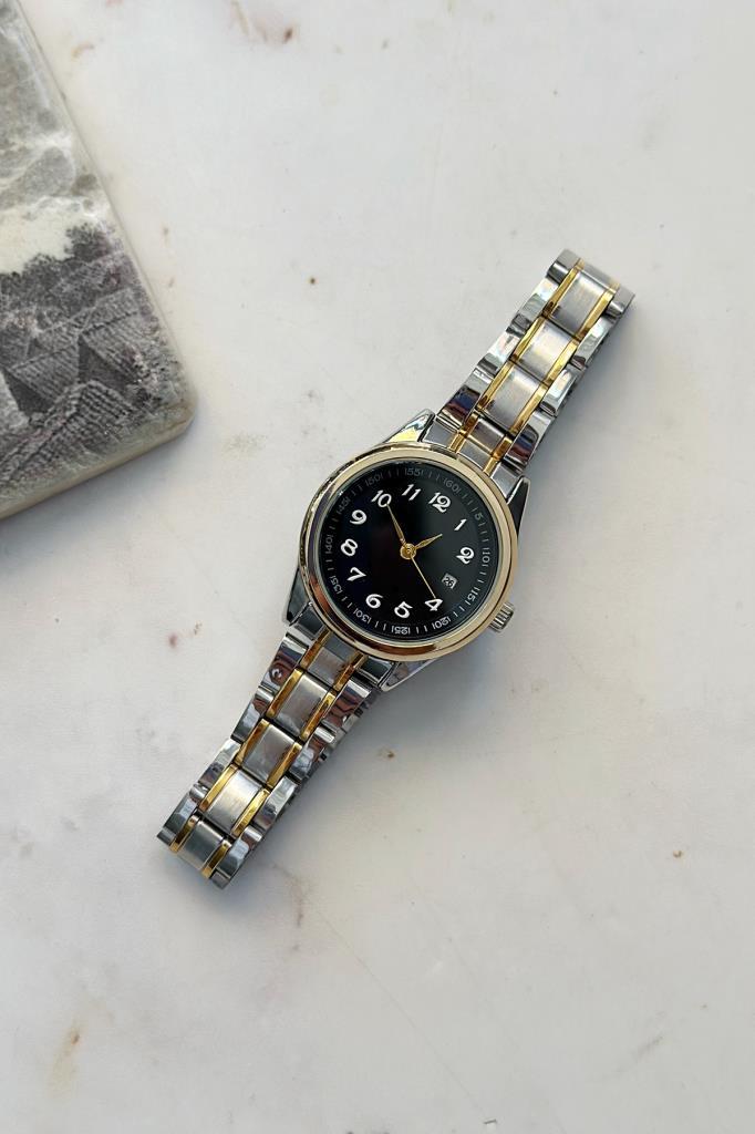 Isernio Gold Silver Women's Wristwatch