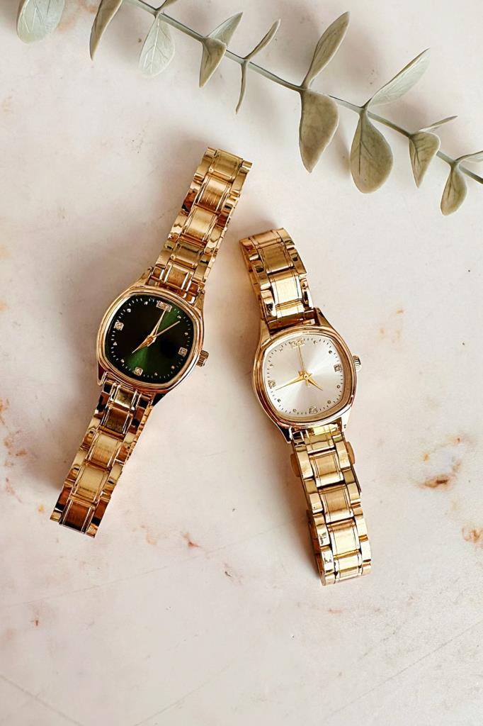 Kallio Taşlı Kadran Gold Kadın Kol Saati