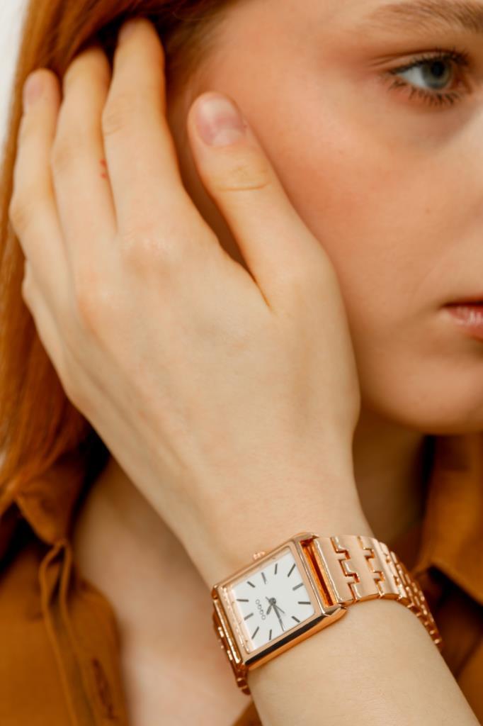 Maria White Dial Rose Band Women's Wristwatch