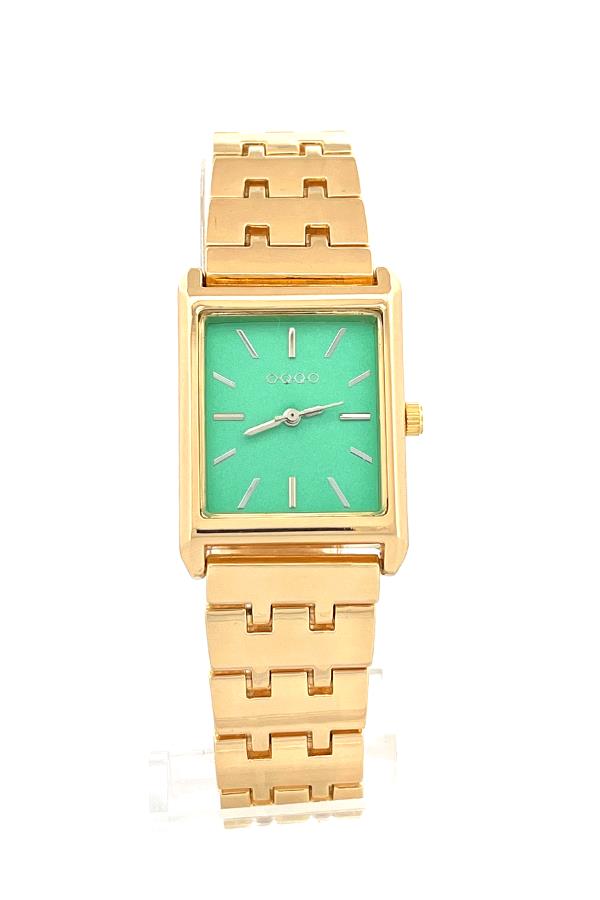 Maria Green Dial Gold Band Women's Wristwatch