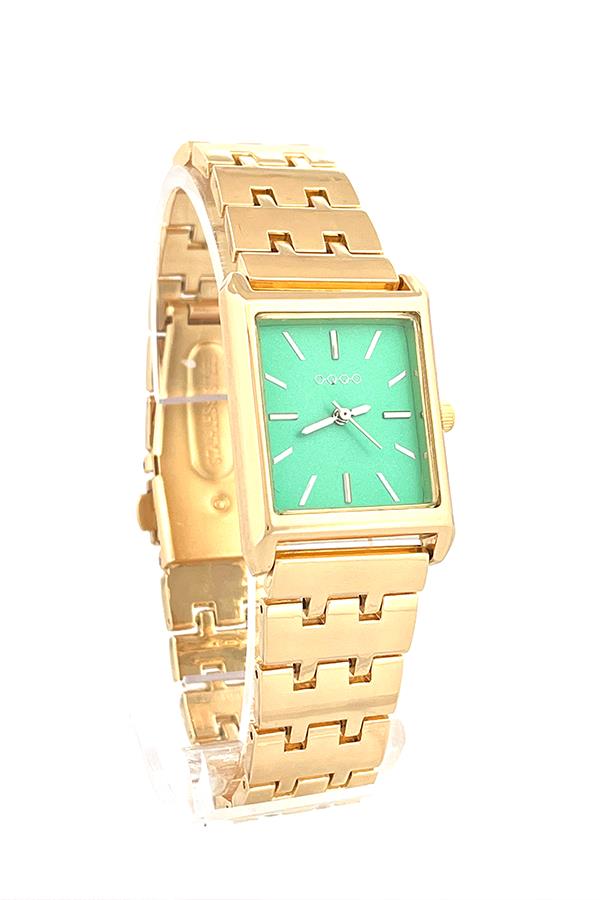 Maria Green Dial Gold Band Women's Wristwatch