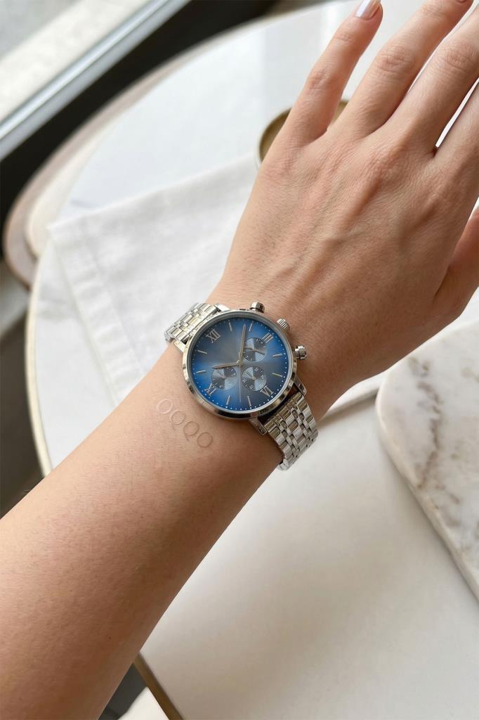 Massa Grey Strap Navy Blue Dial Women's Wristwatch