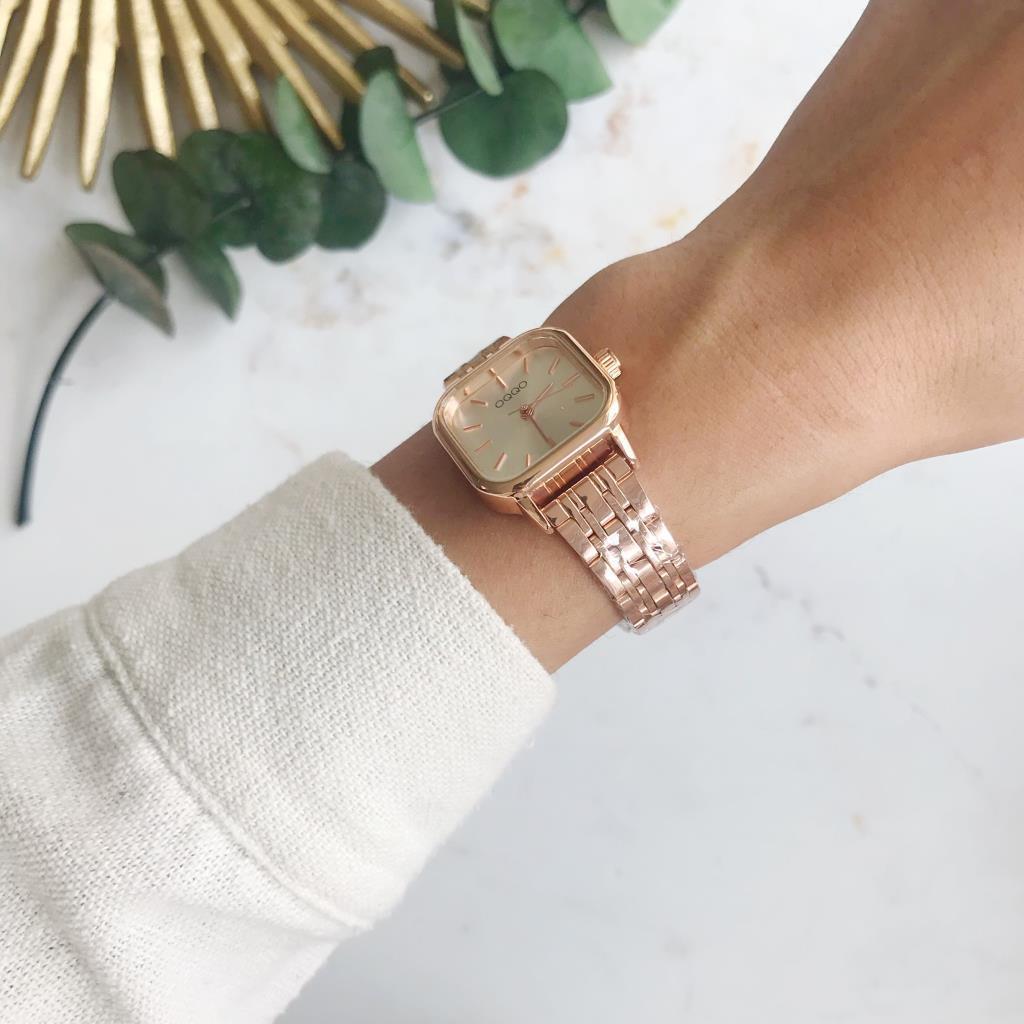 Melian Silver Dial Rose Band Women's Wristwatch