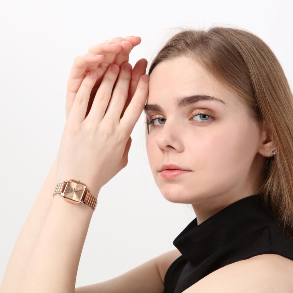 Minimal Square Rose Gold Women's Wristwatch