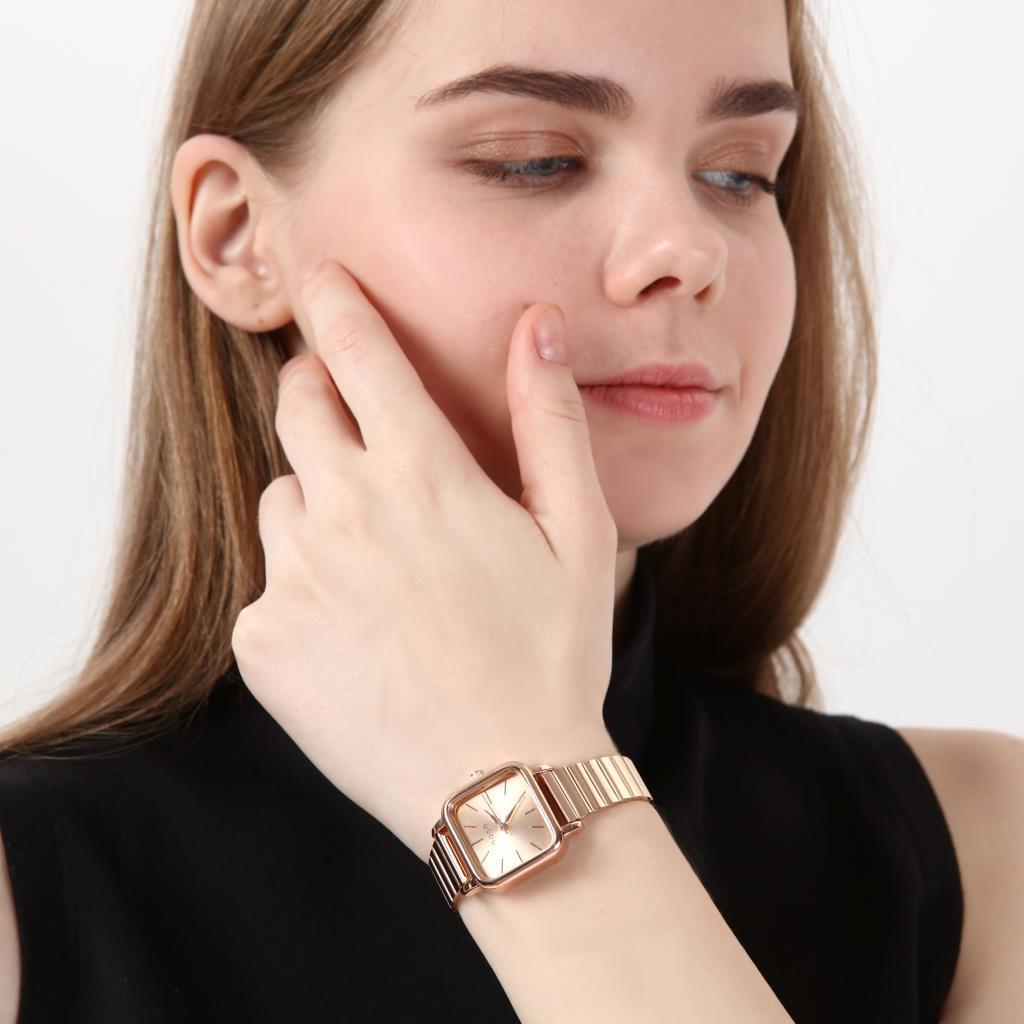 Minimal Square Rose Gold Women's Wristwatch