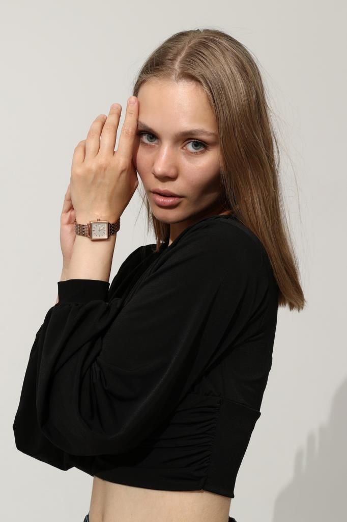 Minimal Square Rose Women's Wristwatch