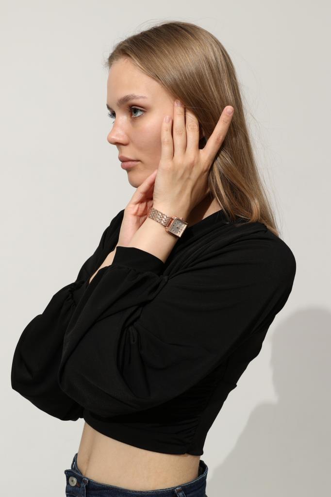 Minimal Square Rose Women's Wristwatch