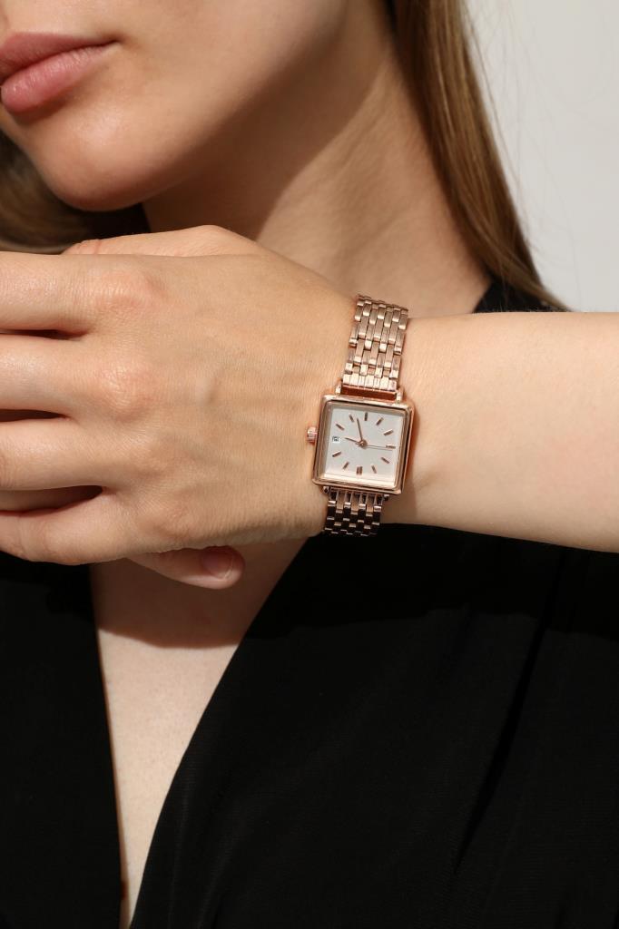 Minimal Square Rose Women's Wristwatch