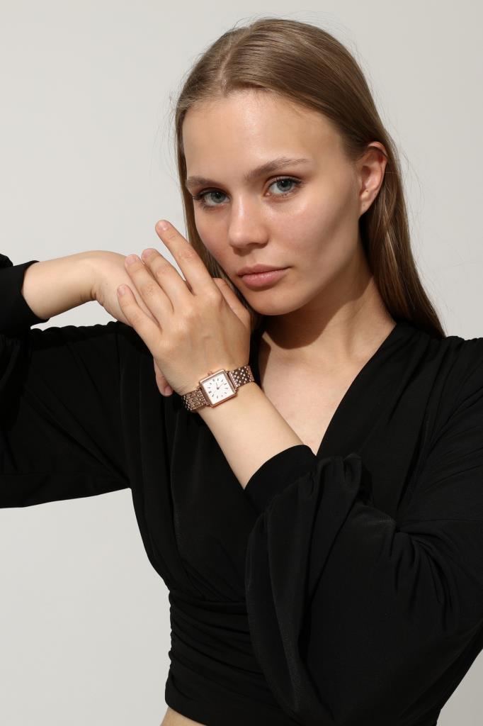Minimal Square Rose Women's Wristwatch