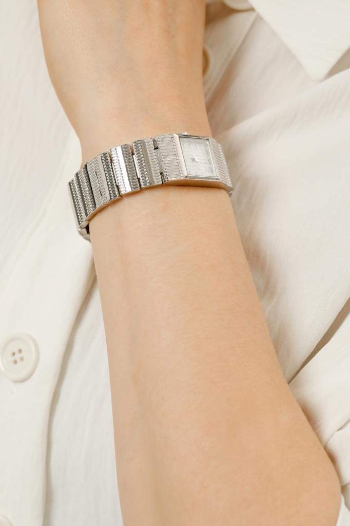 Noi White Dial Silver Strap Women's Wristwatch