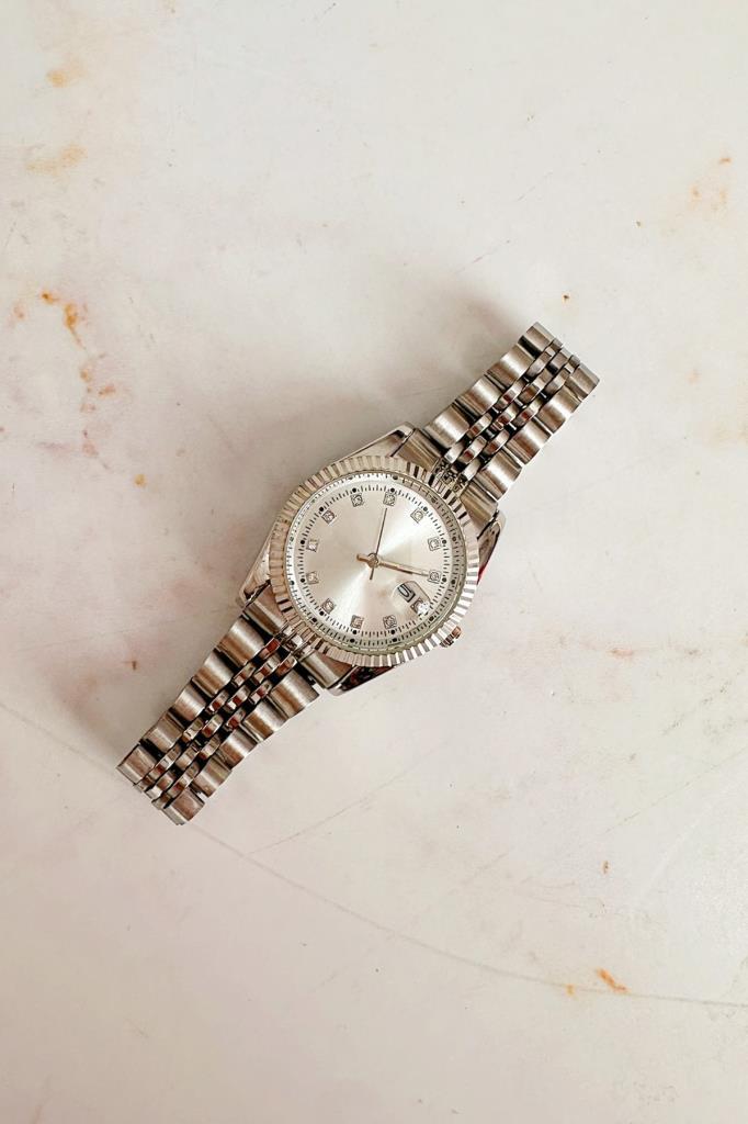 Oria Gri Takvim Detaylı Kadın Kol Saati