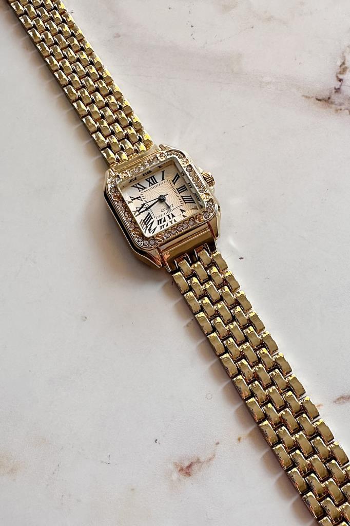 Retro Gold Roma Rakam Kadın Kol Saati