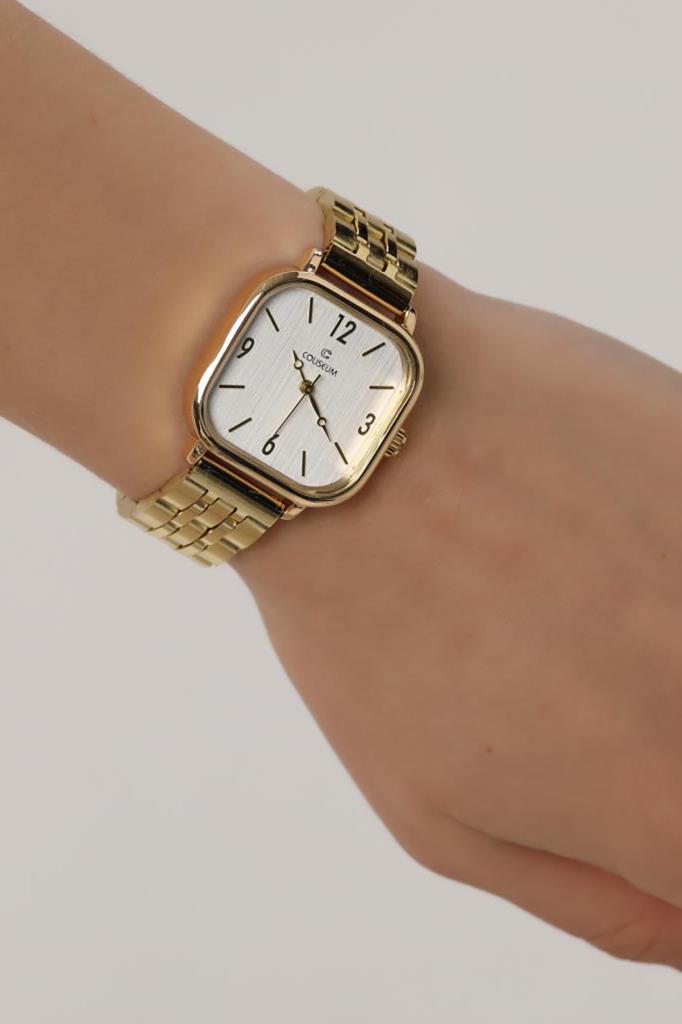 Yavanna Silver Dial Gold Band Women's Wristwatch