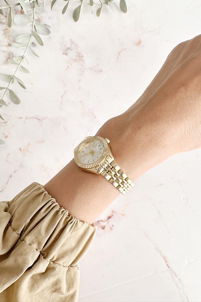 Aetos Gold Kordon Gri Kadran Kadın Kol Saati