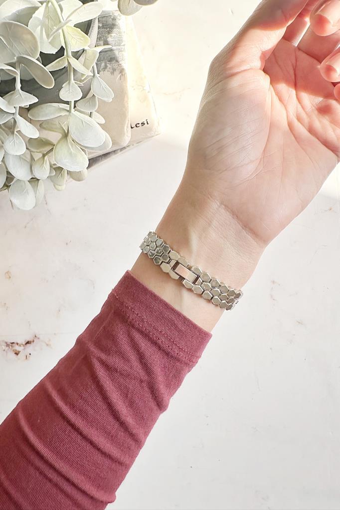 Hera Gri Petek Kordon Kadın Kol Saati