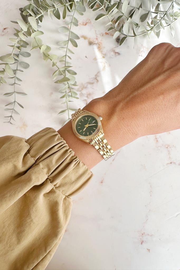 Aetos Gold Kordon Yeşil Kadran Kadın Kol Saati