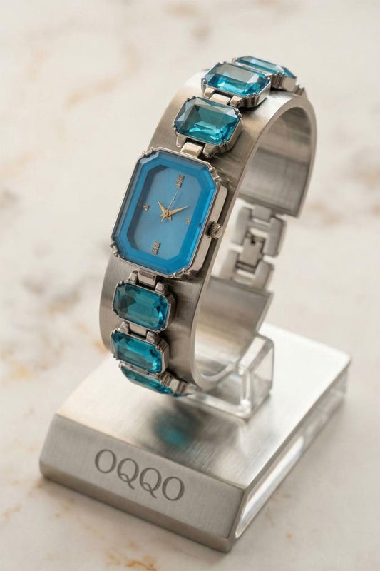 Aosta Mavi Taşlı Kadın Kol Saati