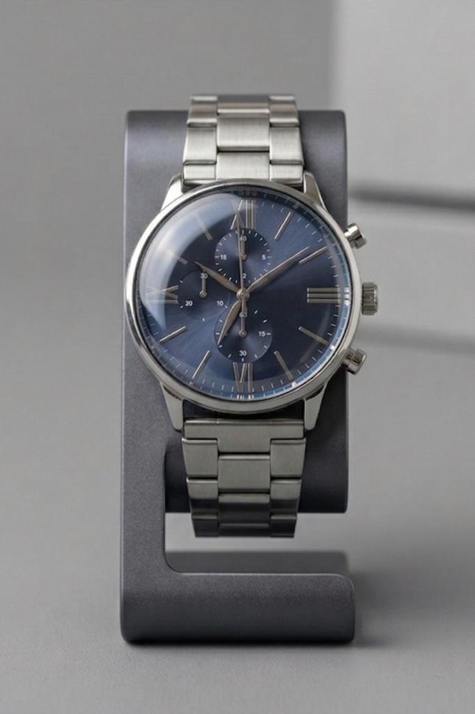 Ares Mavi Kadran Gri Kordon Erkek Kol Saati