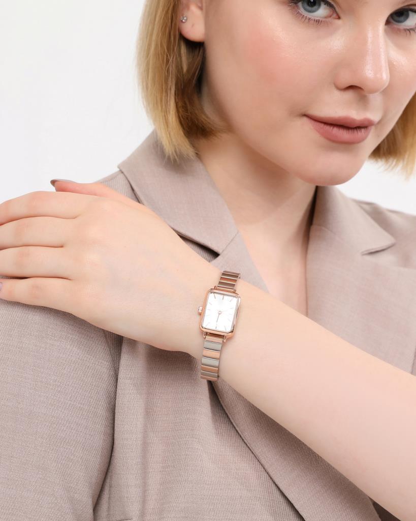 Asteria Gümüş-Rose Kordon Kadın Kol Saati