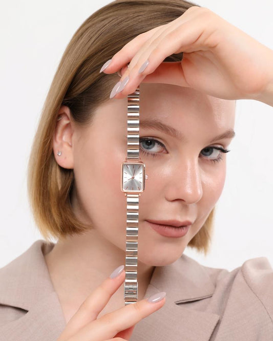 Asteria Gümüş-Rose Kordon Kadın Kol Saati