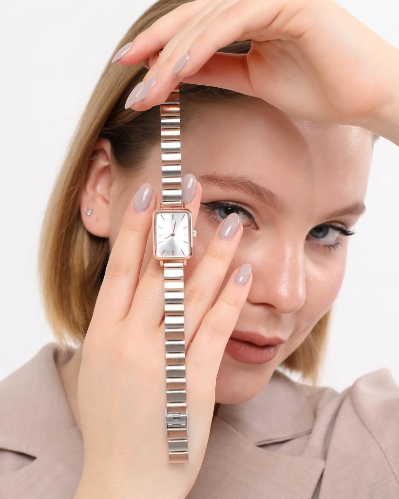 Asteria Gümüş-Rose Kordon Kadın Kol Saati