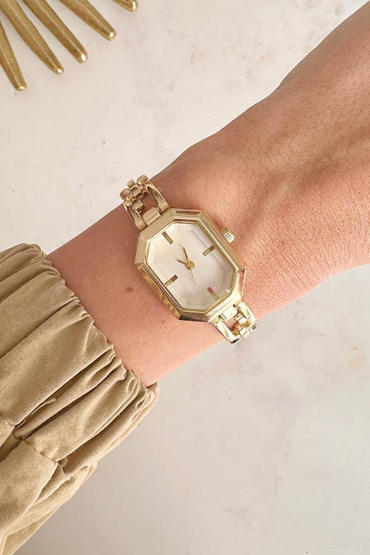 Chrona Köşeli Kasa Gold Kadın Kol Saati