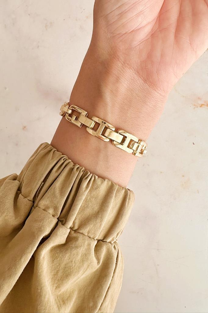 Chrona Köşeli Kasa Gold Kadın Kol Saati