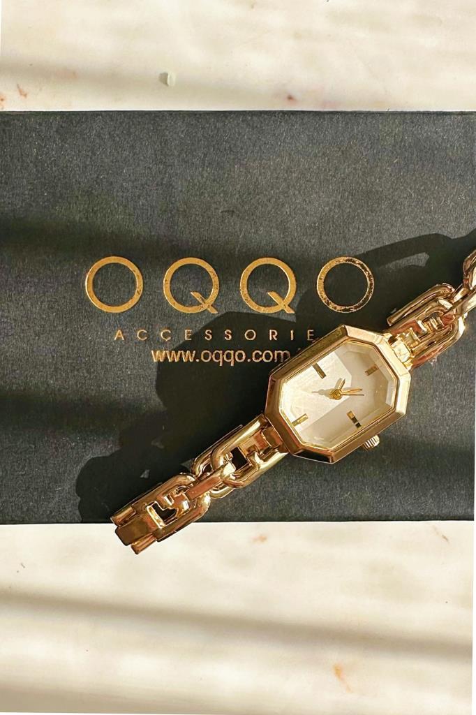 Chrona Köşeli Kasa Gold Kadın Kol Saati