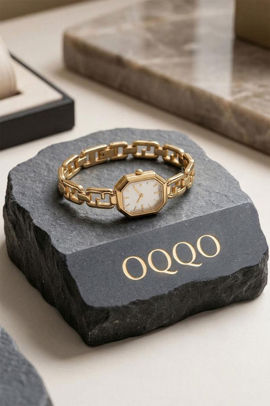 Chrona Köşeli Kasa Gold Kadın Kol Saati