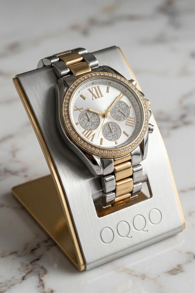 Cronus Gold Silver Strap Women's Watch 