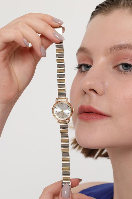 Demeter Silver Dial Gold-Silver Strap Women's Wristwatch