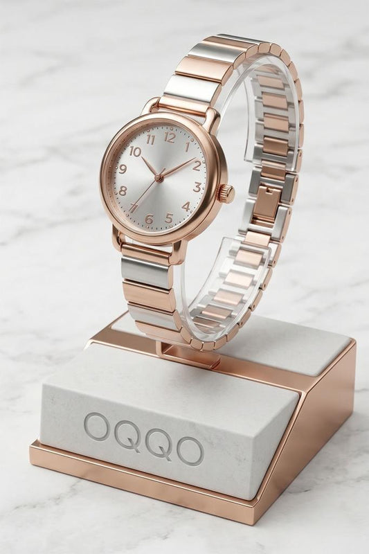Demeter Silver Dial Rose-Silver Strap Women's Wristwatch