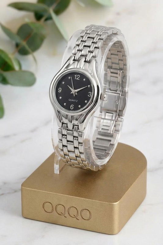 Enna Black Dial Silver Women's Wristwatch 