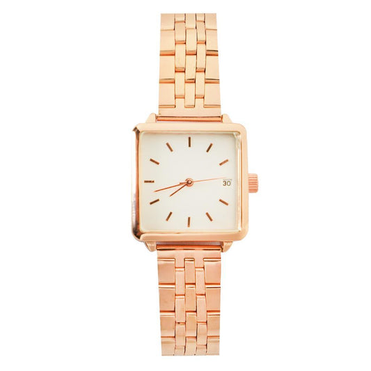 Fully Rose Gold Square Women's Wristwatch