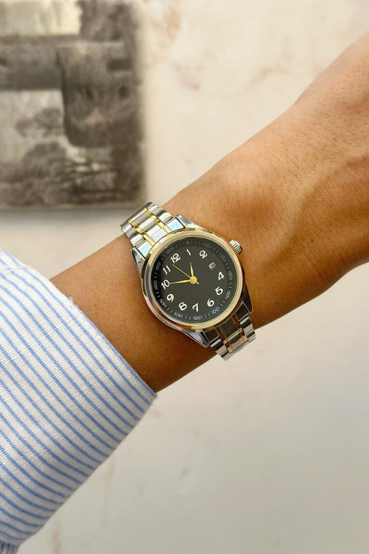 Isernio Gold Silver Women's Wristwatch